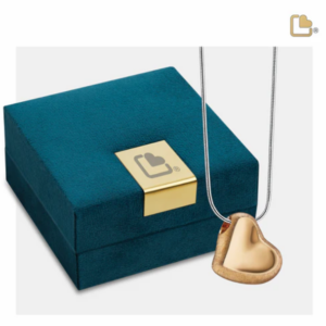 Pendant: Leaning Heart - Gold Vermeil Two Tone - PD1001*