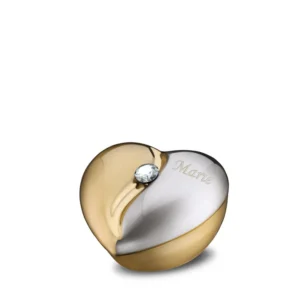 Heartfelt Brushed Brushed Gold w Crystal (Keepsake)